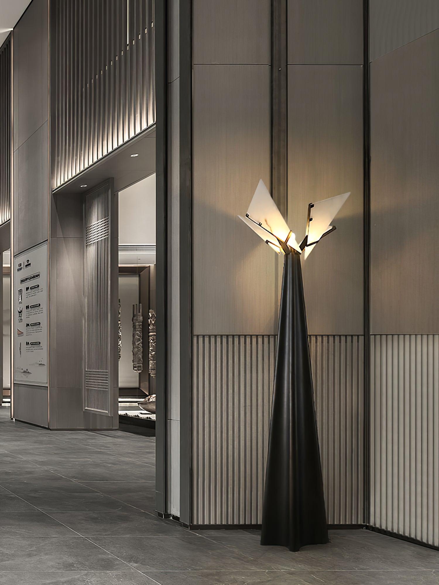 Religieuse Alabaster Floor Lamp