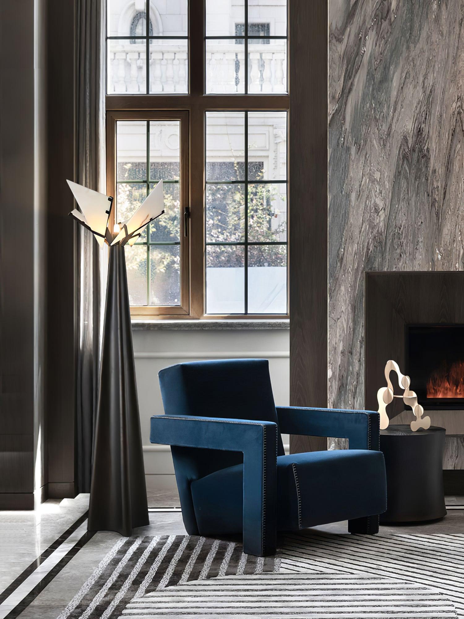Religieuse Alabaster Floor Lamp