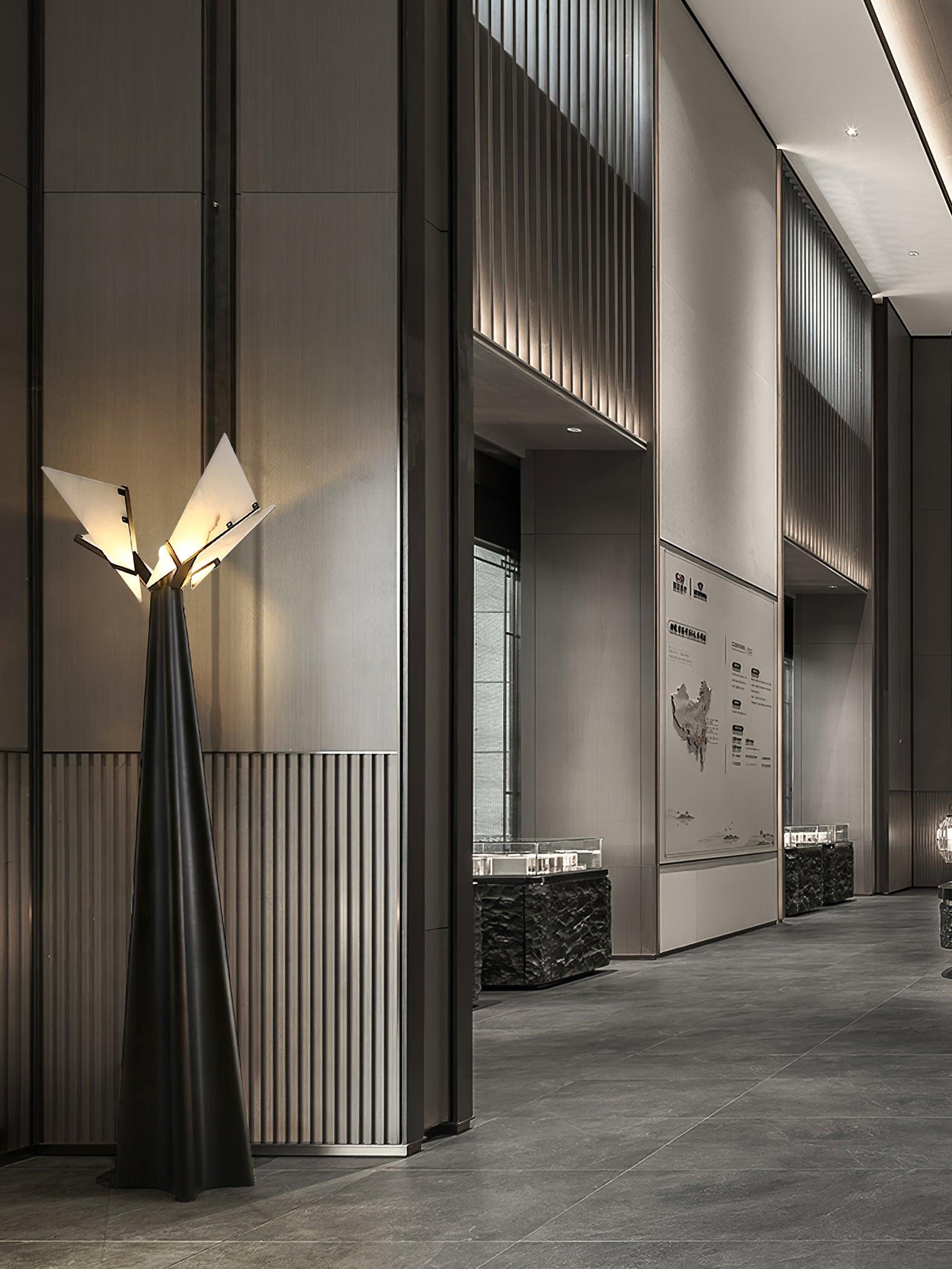 Religieuse Alabaster Floor Lamp