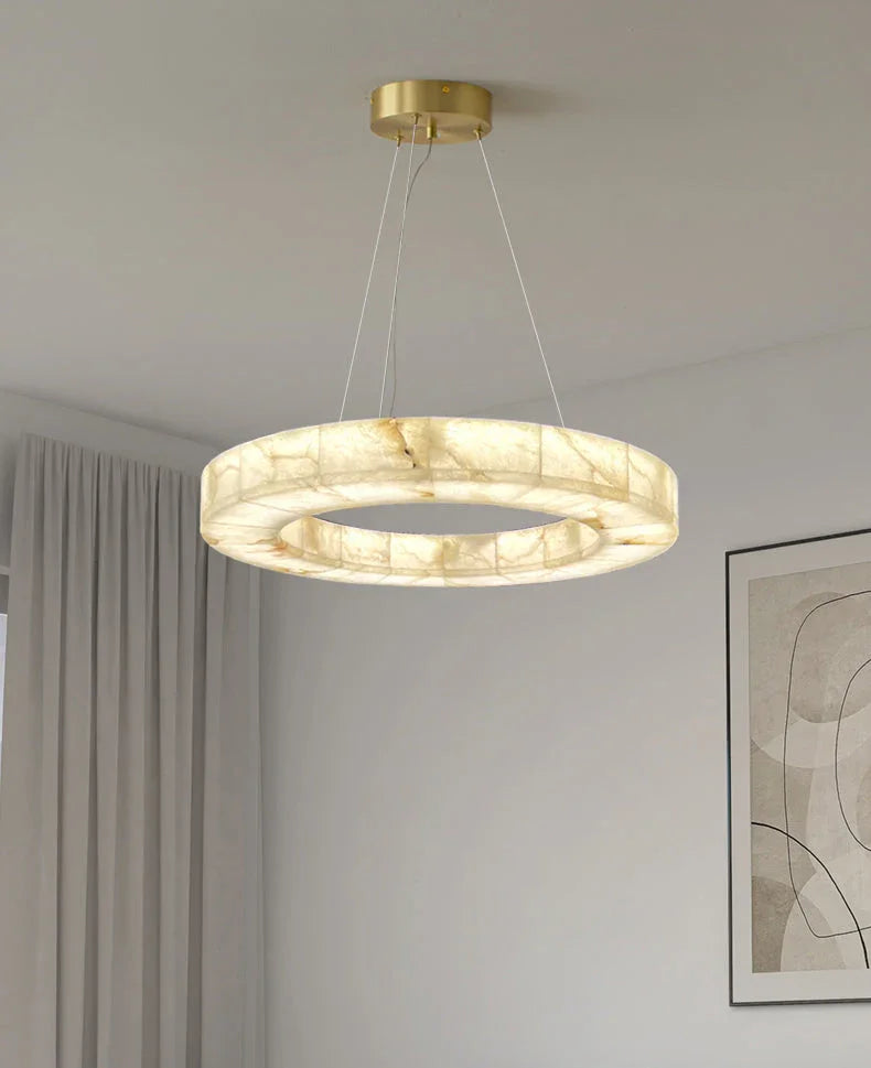 Alabaster Rivage Round Chandelier