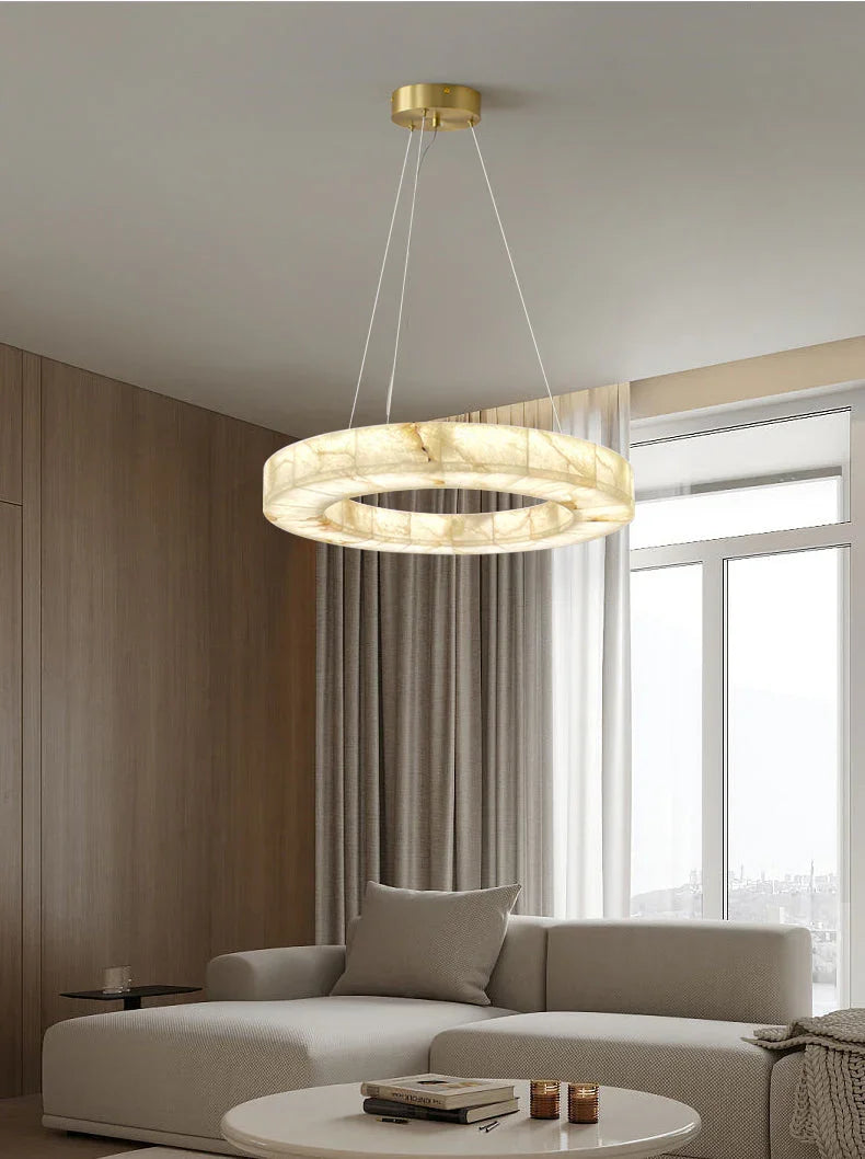 Alabaster Rivage Round Chandelier