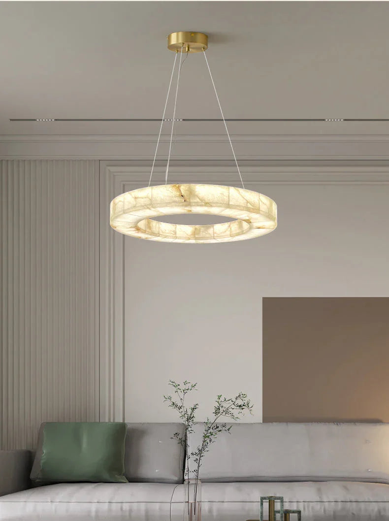 Alabaster Rivage Round Chandelier