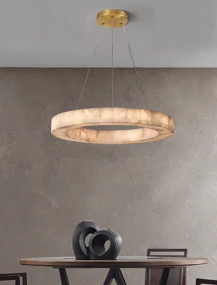 Alabaster Rivage Round Chandelier