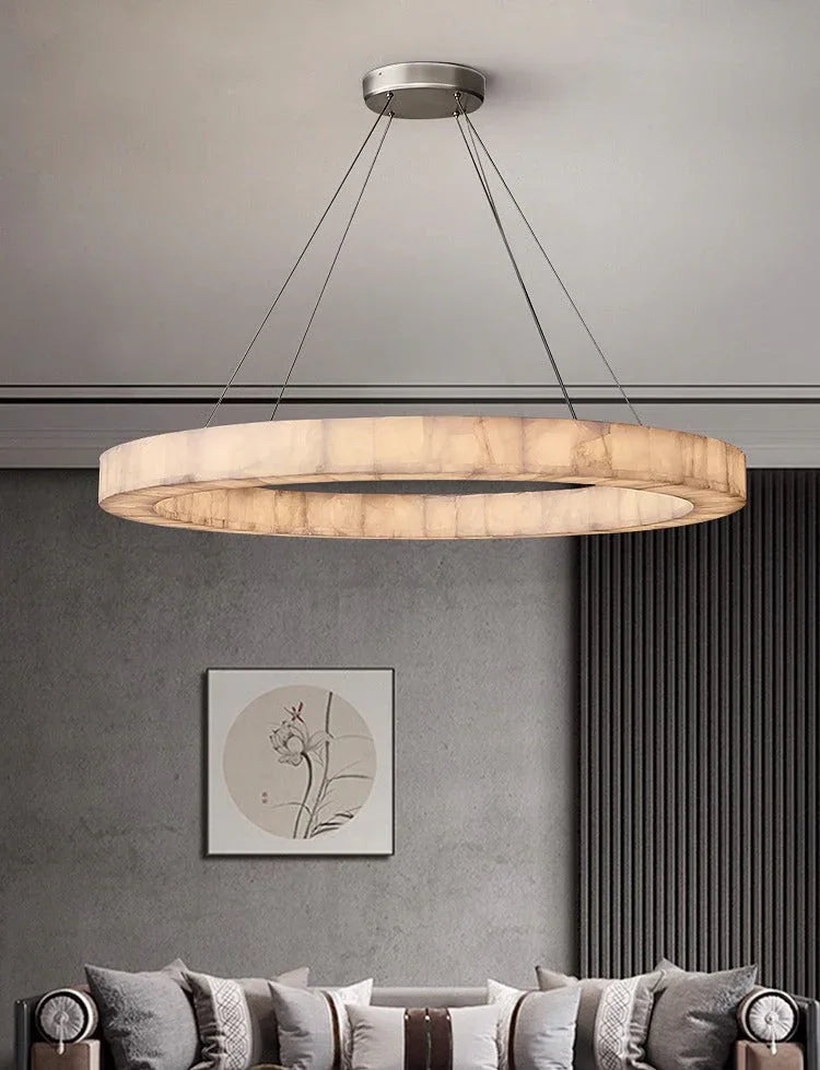 Alabaster Rivage Round Chandelier