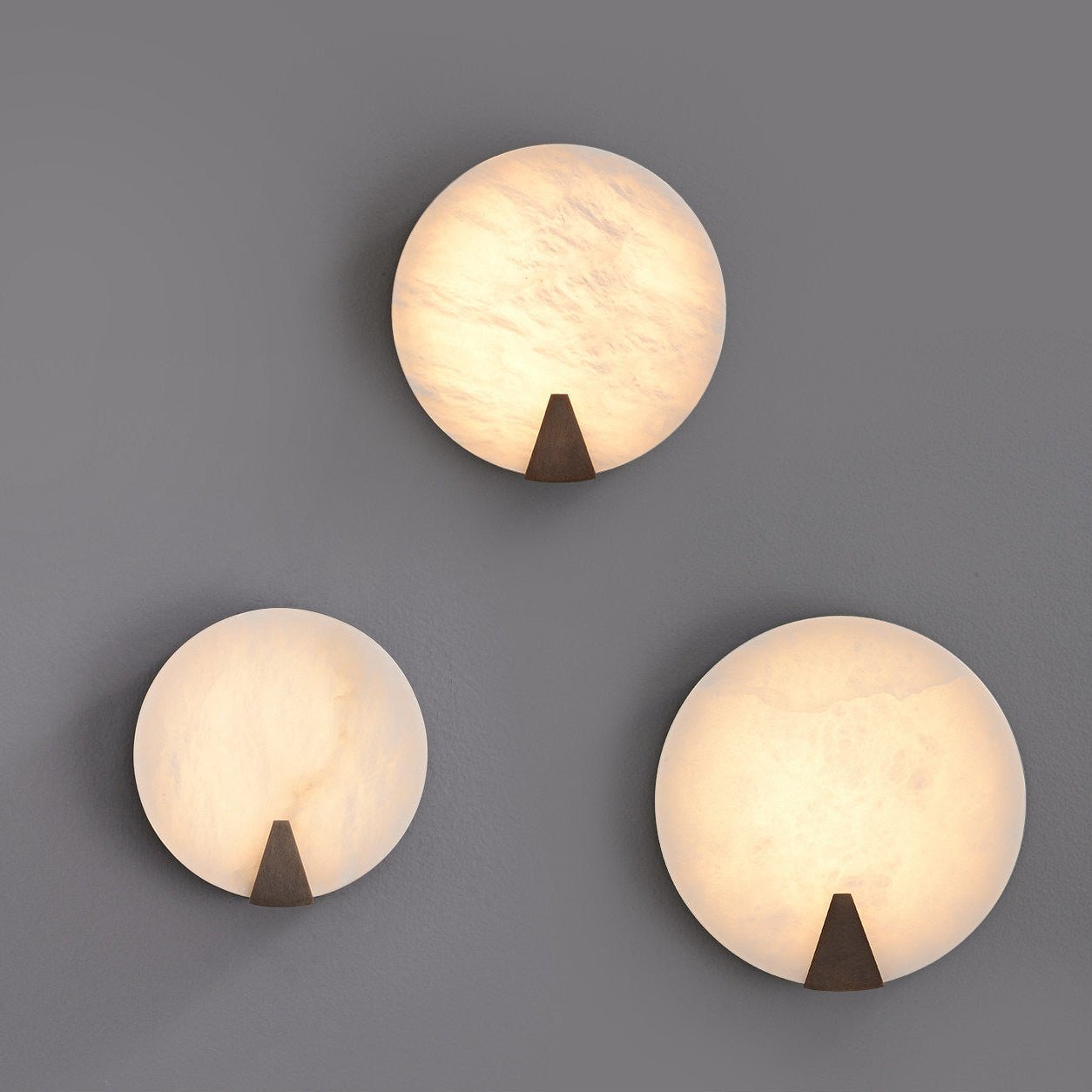 Solaris Halo Alabaster Wall Light