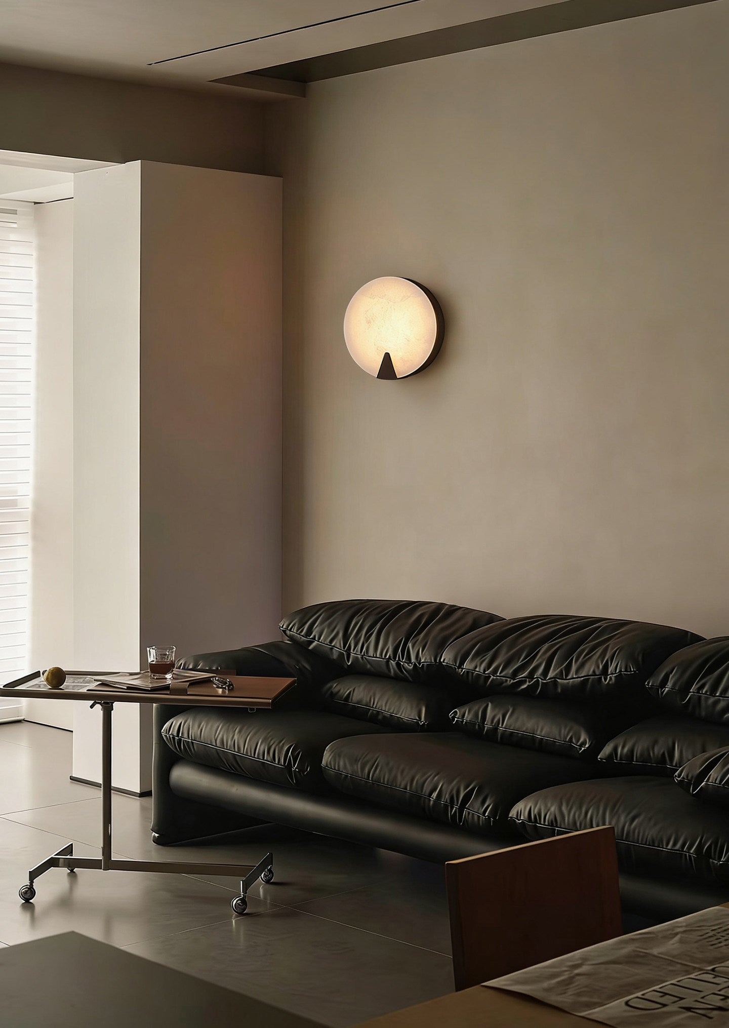 Solaris Halo Alabaster Wall Light