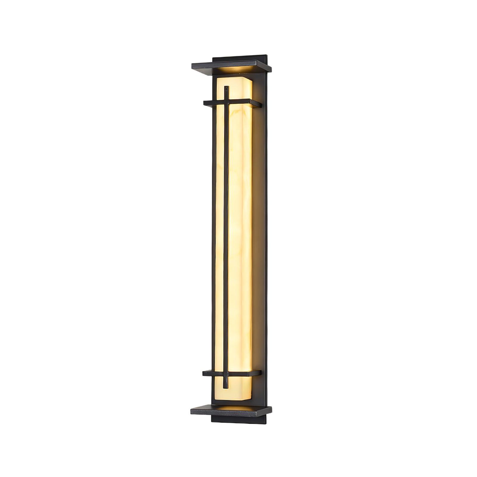 Square Outdoor Alabaster Wall Light