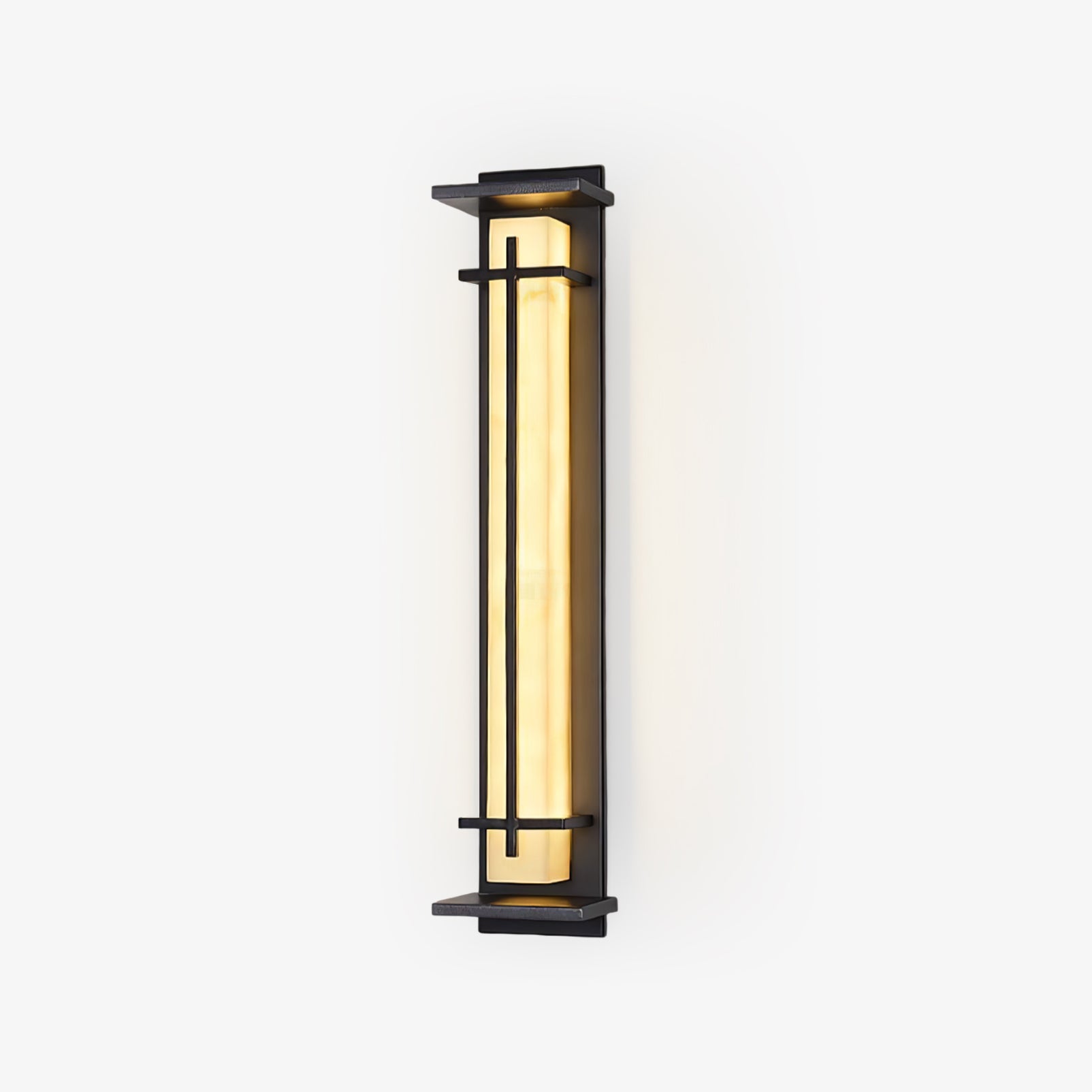 Square Outdoor Alabaster Wall Light