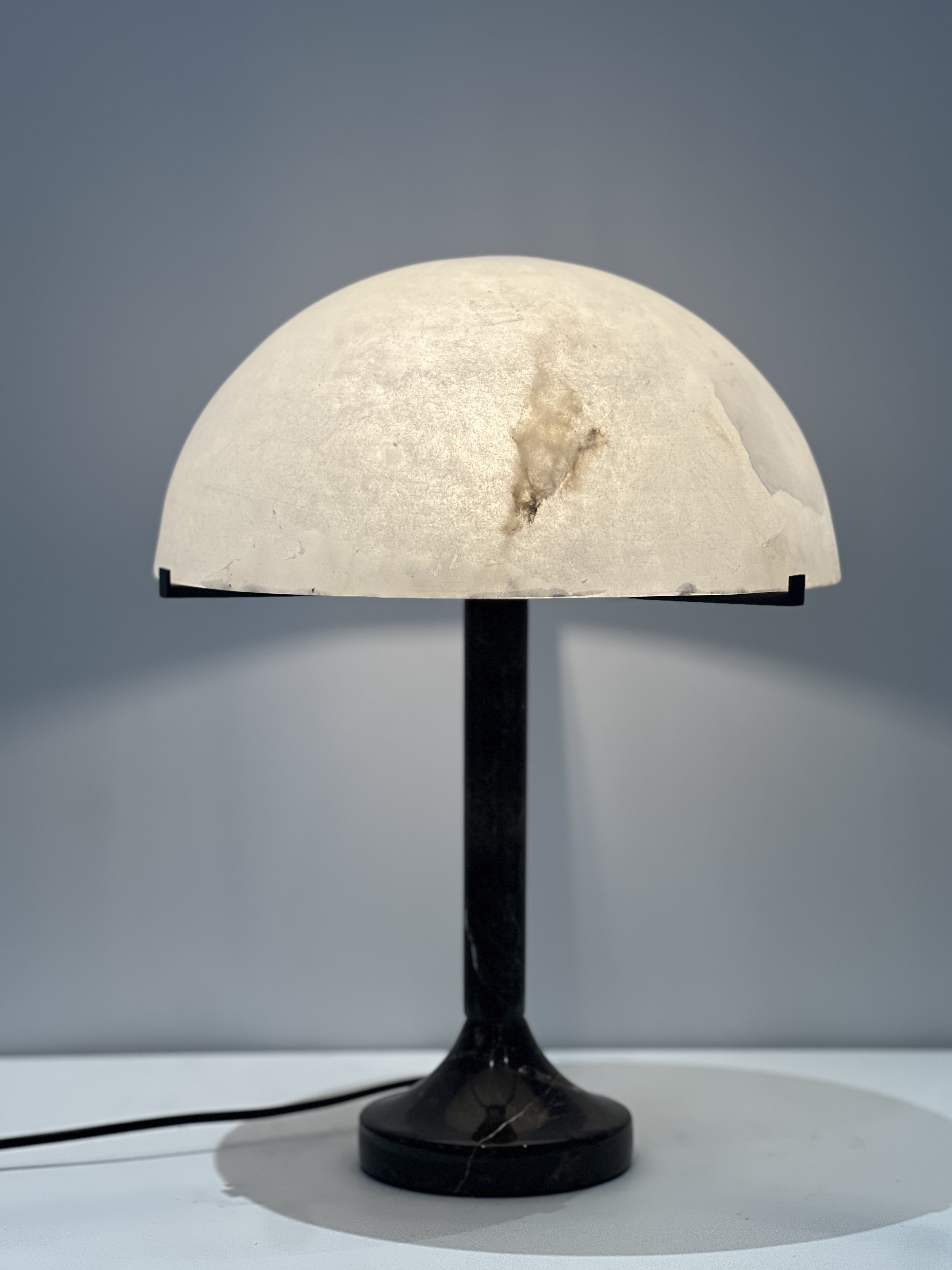 CASA Lighting Emerie Alabaster Table Lamp | Brass Base & Natural Stone