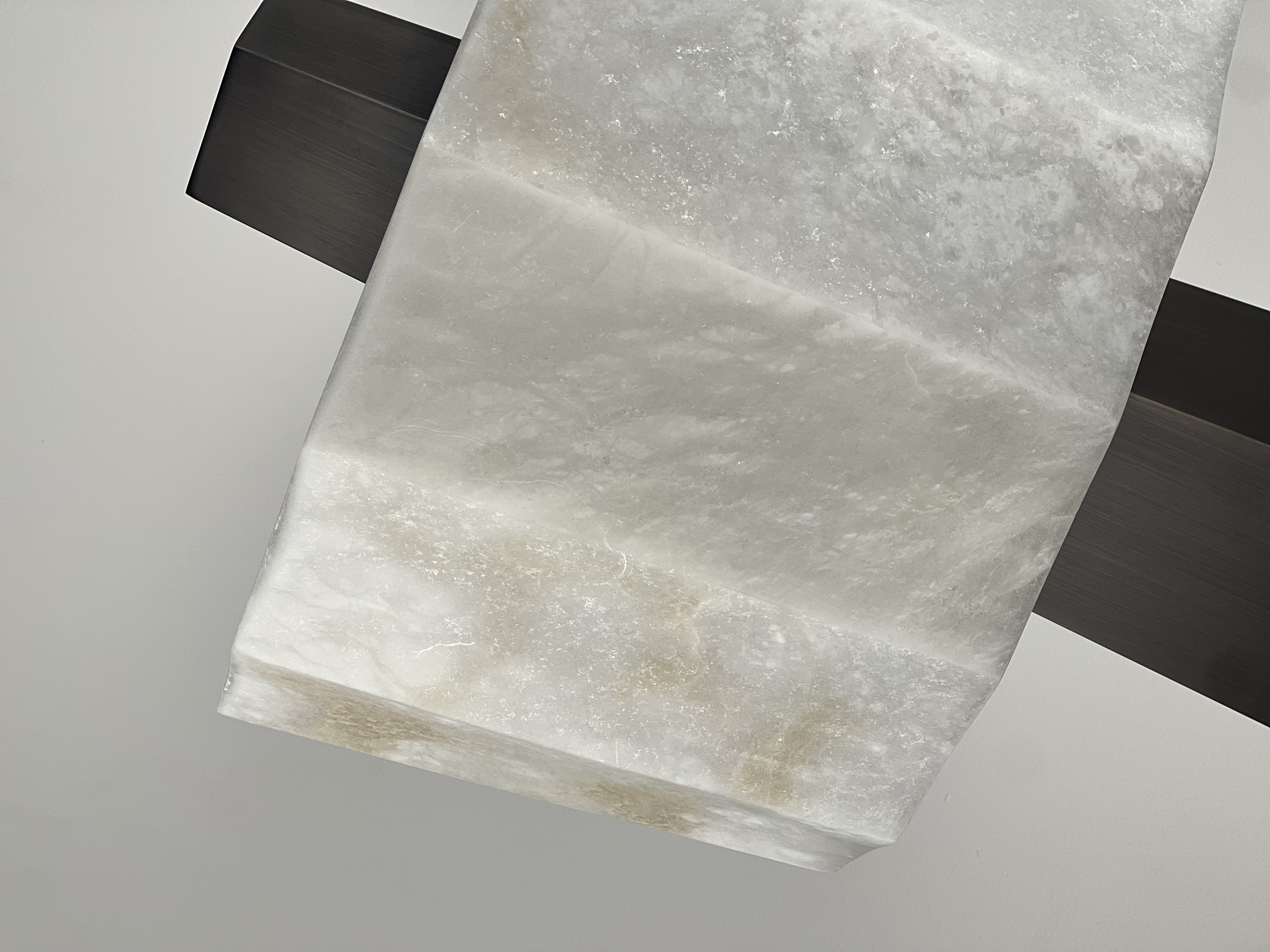 CASA Lighting Pantheon Alabaster Table Lamp | Black Metal & Natural Stone