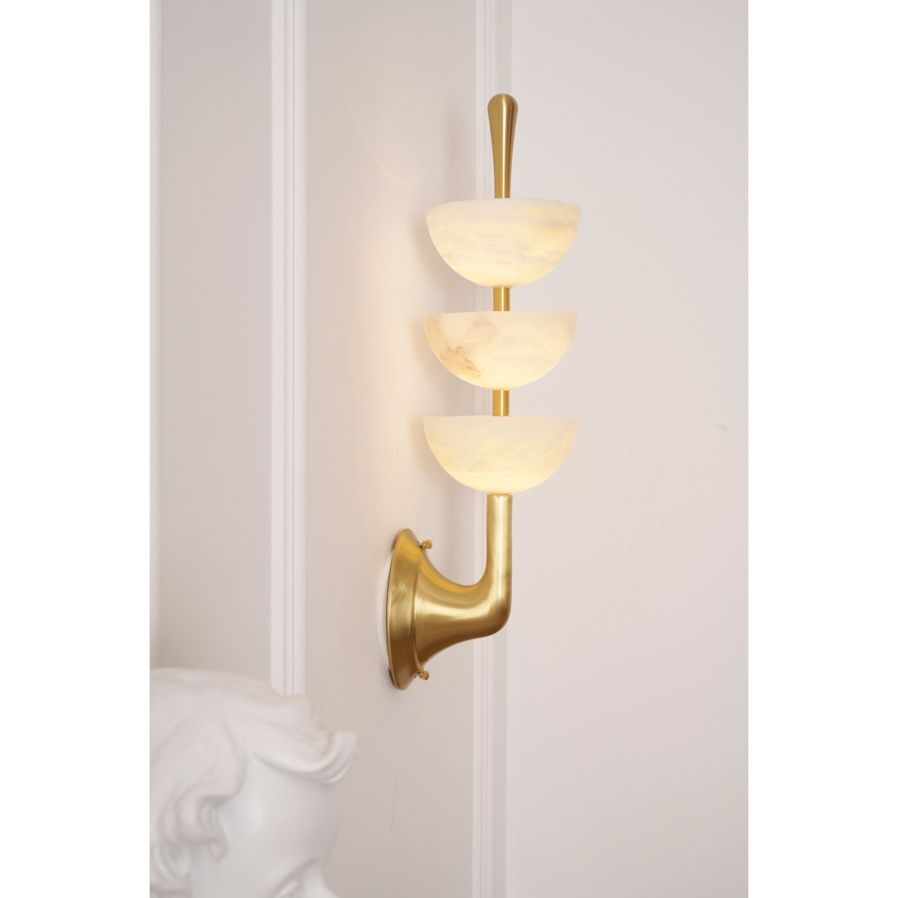 Triple Alabaster Wall Lamp