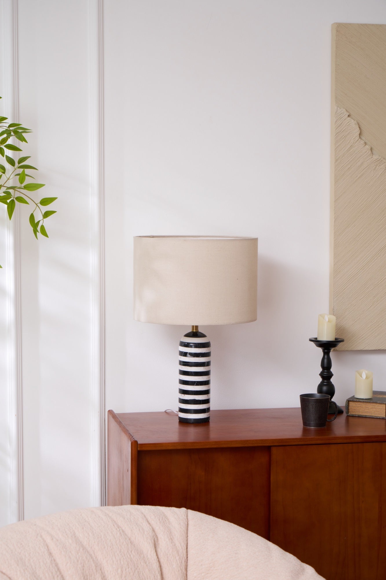 Tuxedo Marble Table Lamp