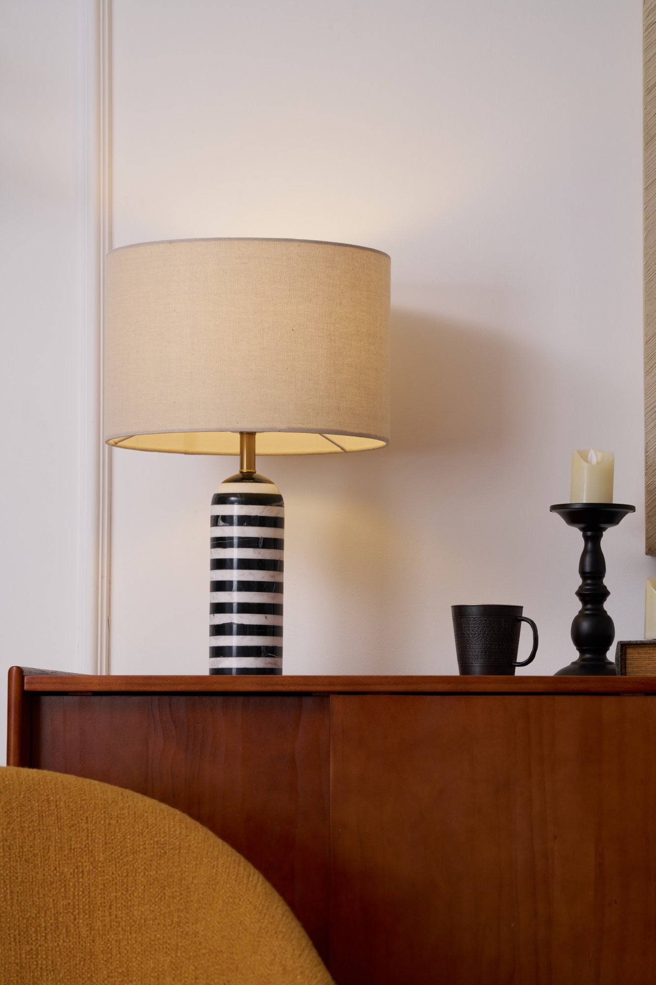 Tuxedo Marble Table Lamp
