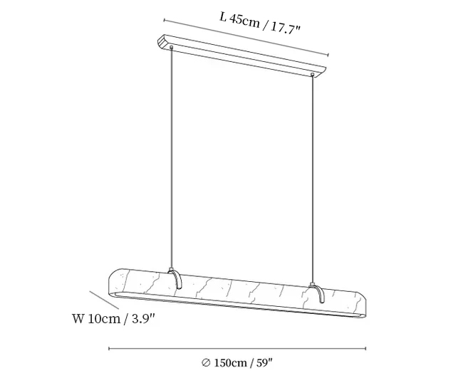 Linear Alabaster Chandelier reference photo