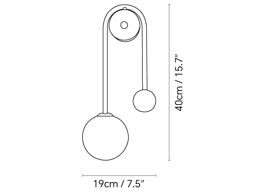 Spherical Glass Light Luxury Wall Lamp