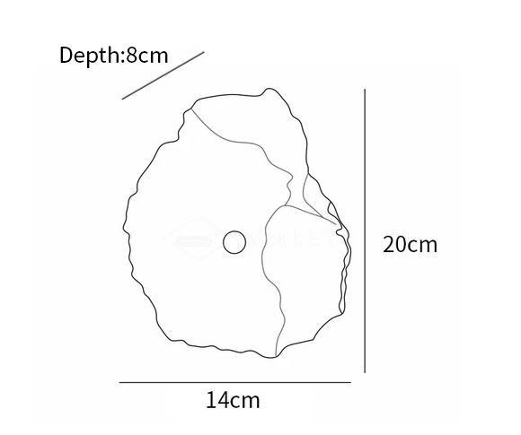 Petra Wall Lamp — 1 Head size reference