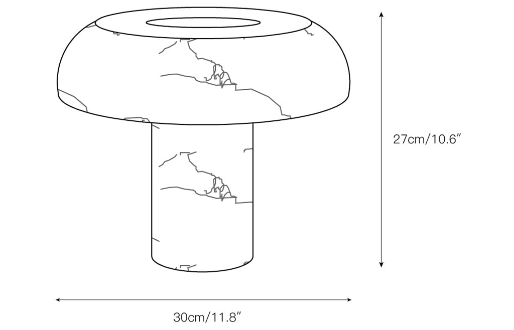Mushroom Type Alabaster Table Lamp