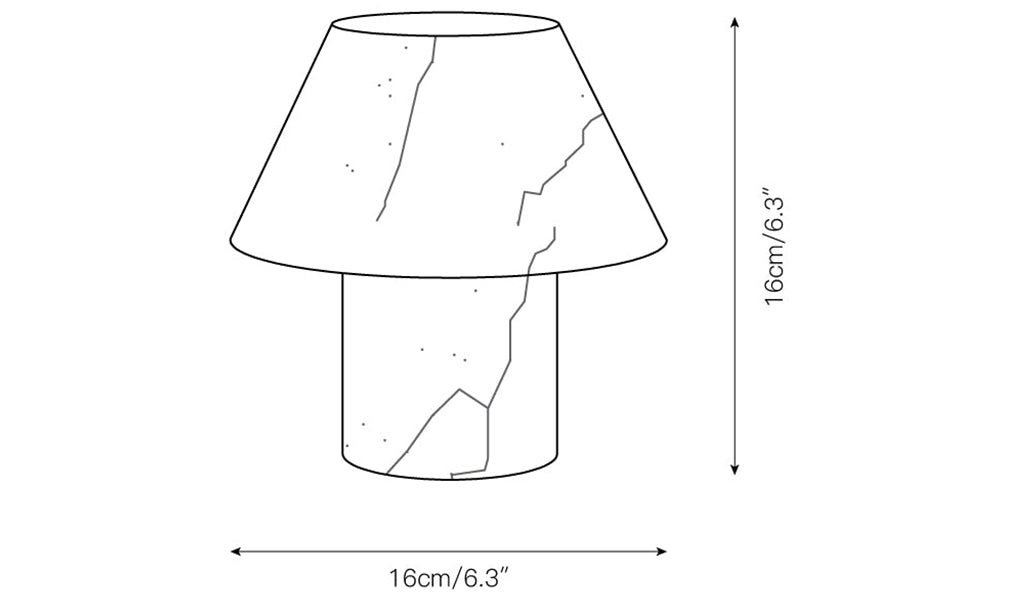 Alabaster Parachilna Petra Cylindrical Tapered Table Lamp