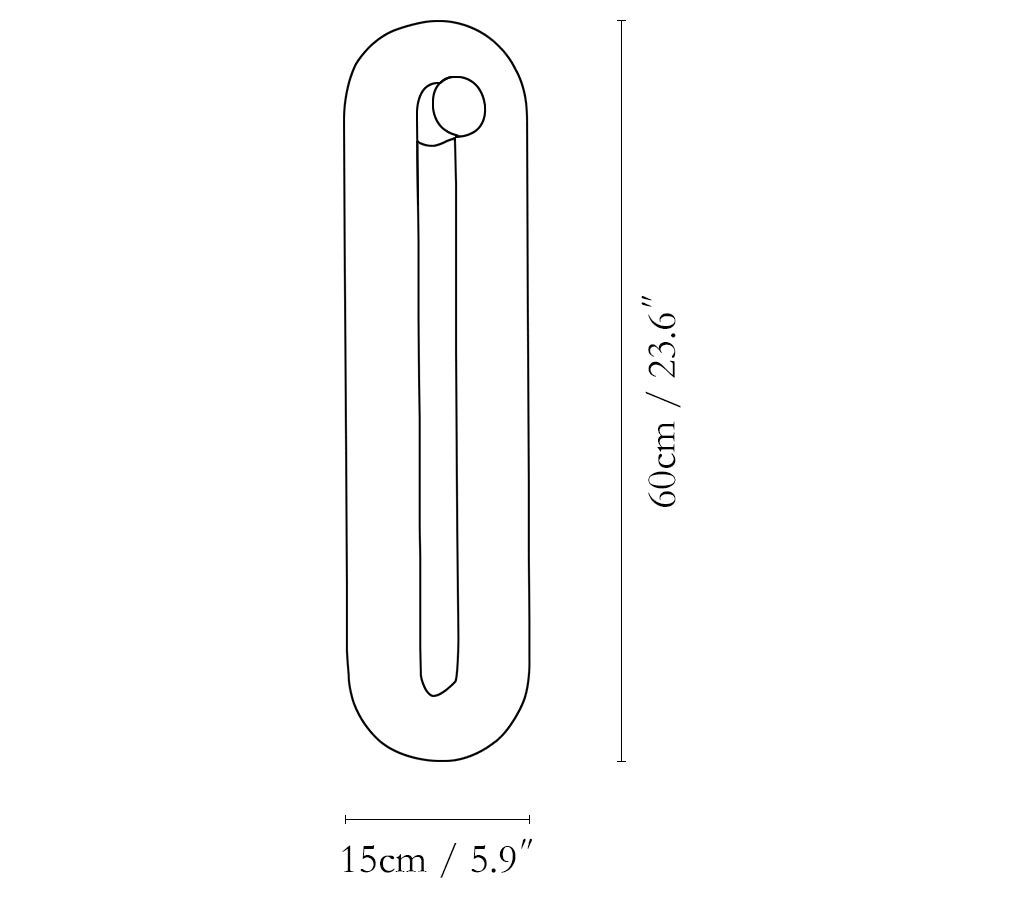Alabaster Fader Elliptical Wall Lamp