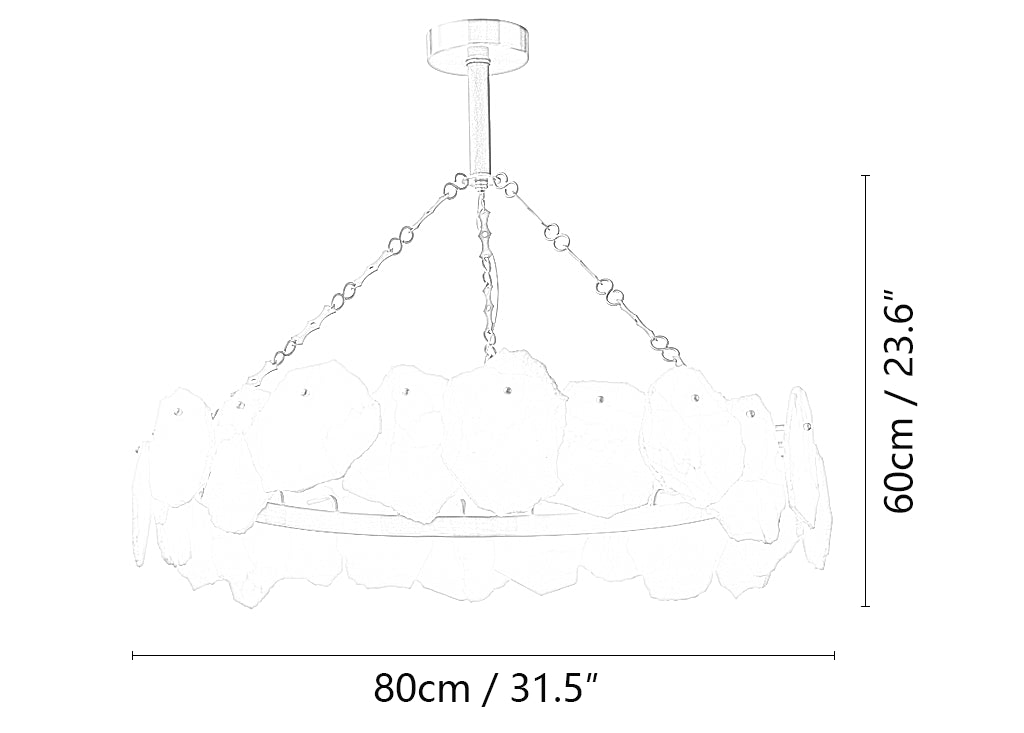Alabaster Burton Round Chandelier