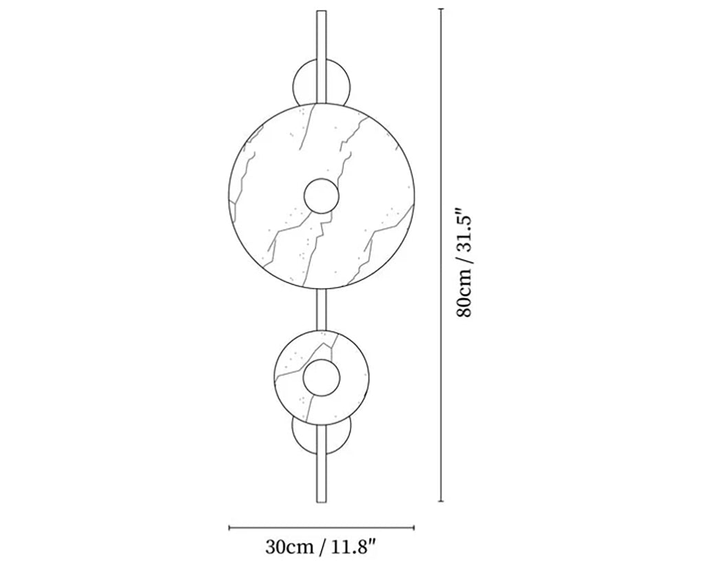 Alabaster Eclipse Round Wall Light