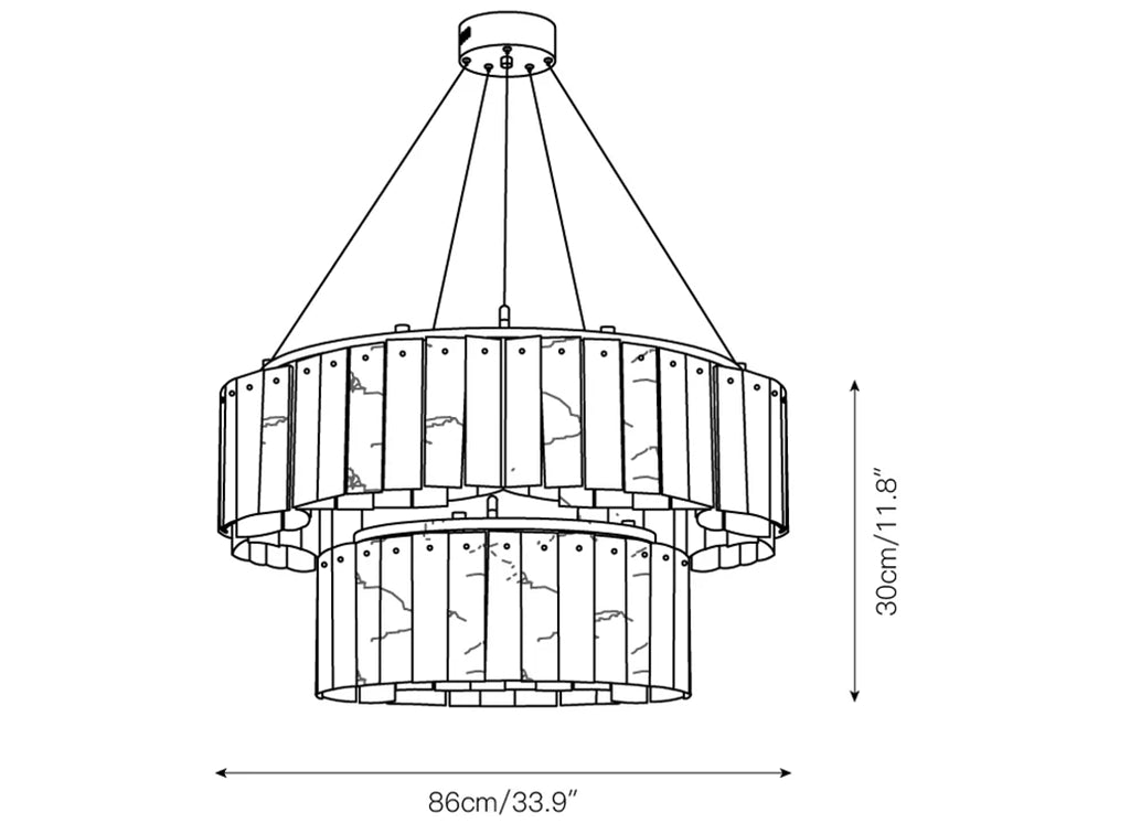 Alabaster Willamette Chandelier