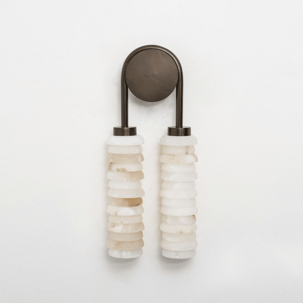 Calla Ribbed Alabaster Sconce
