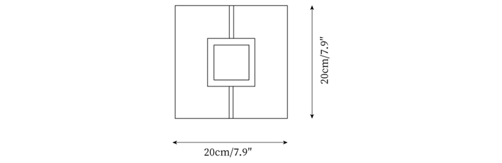 Alabaster Square Rectangular Wall Light