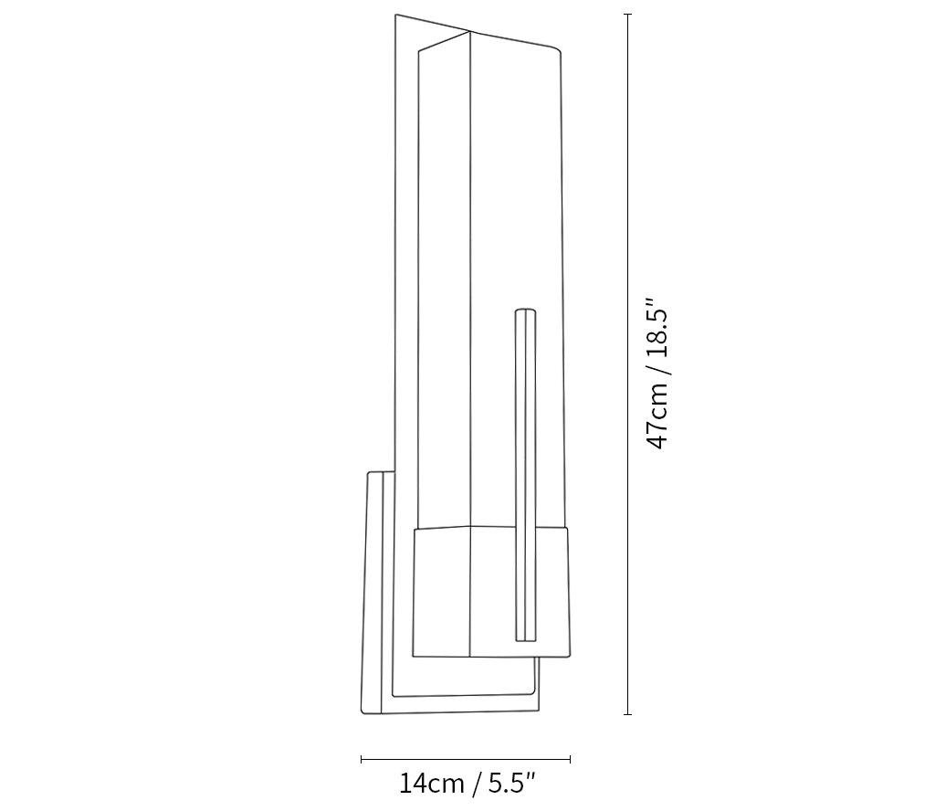 Modern Alabaster Cuboid Copper Wall Lamp