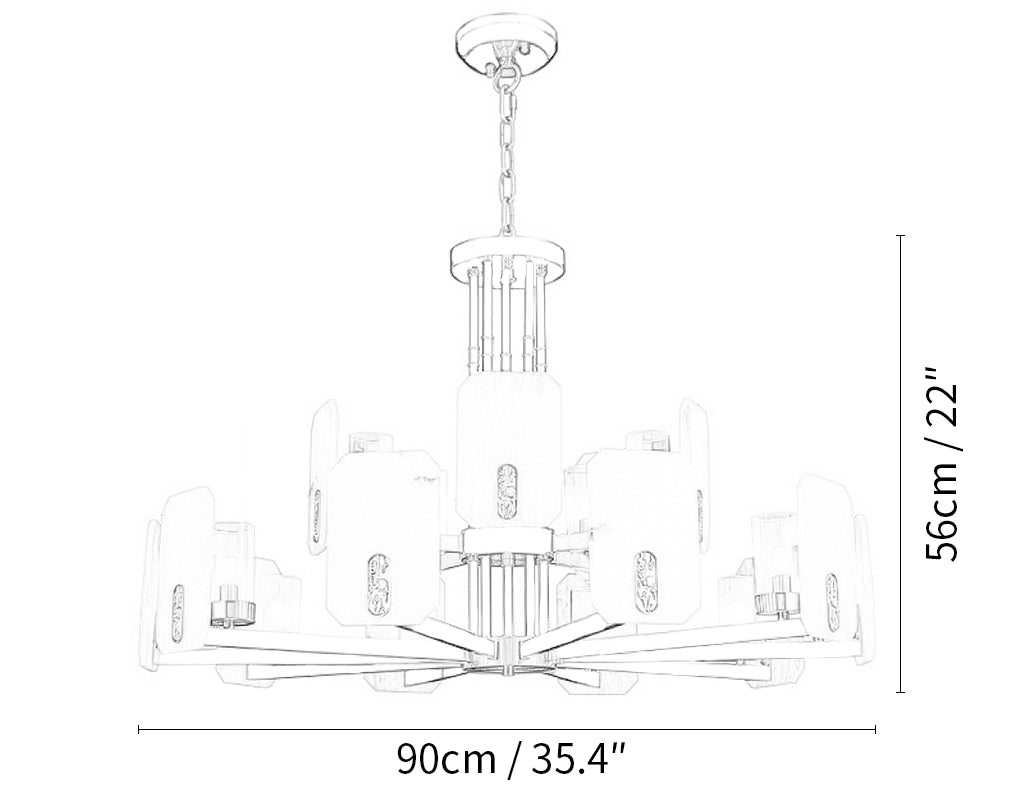 Marble Chandelier Copper Luxury