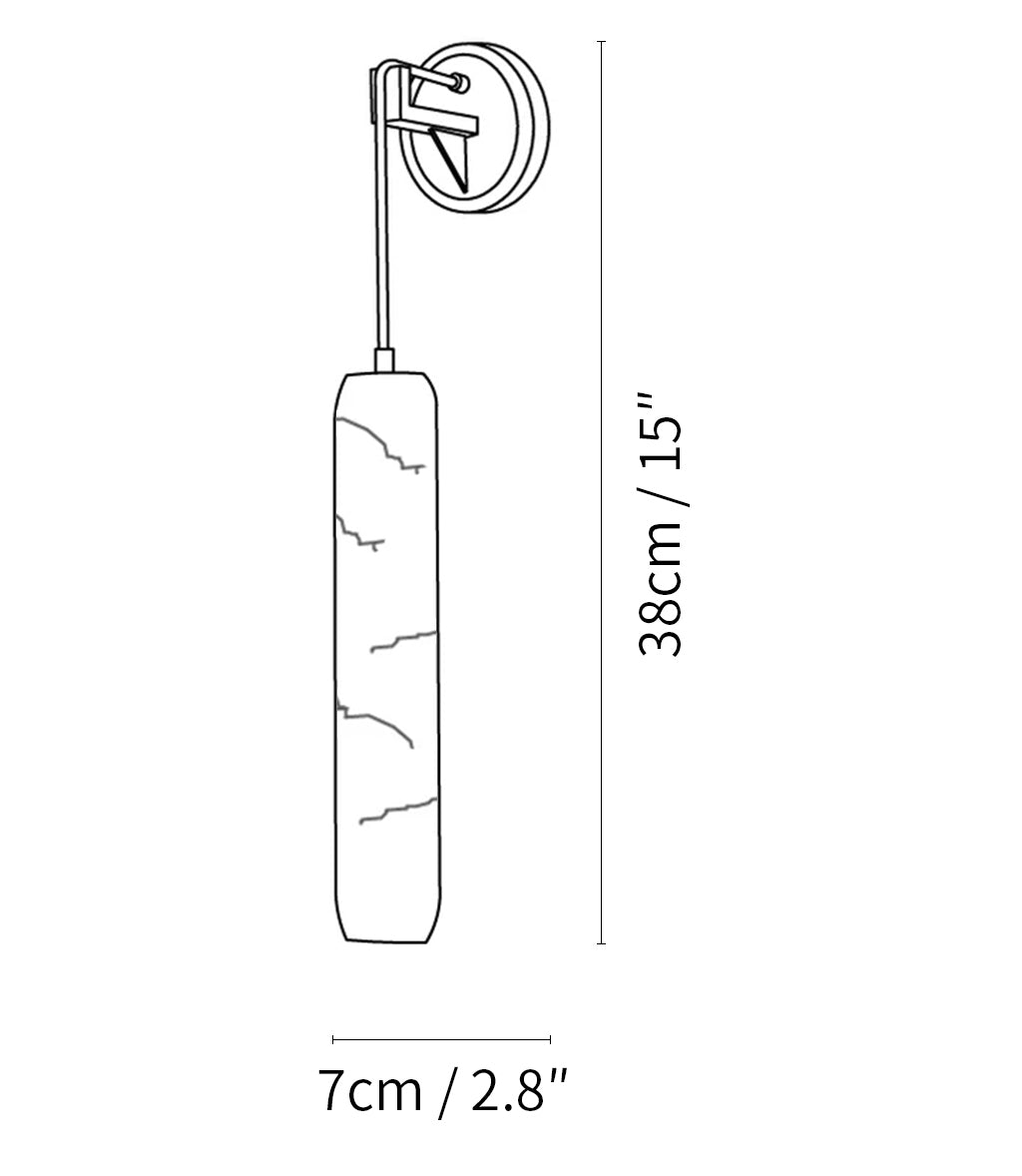 Alabaster Flute Wall Lamp