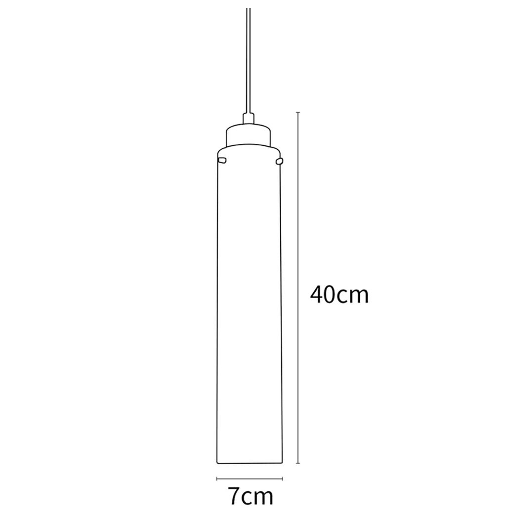 Modern Alabaster Cylinder Pendant Lamp