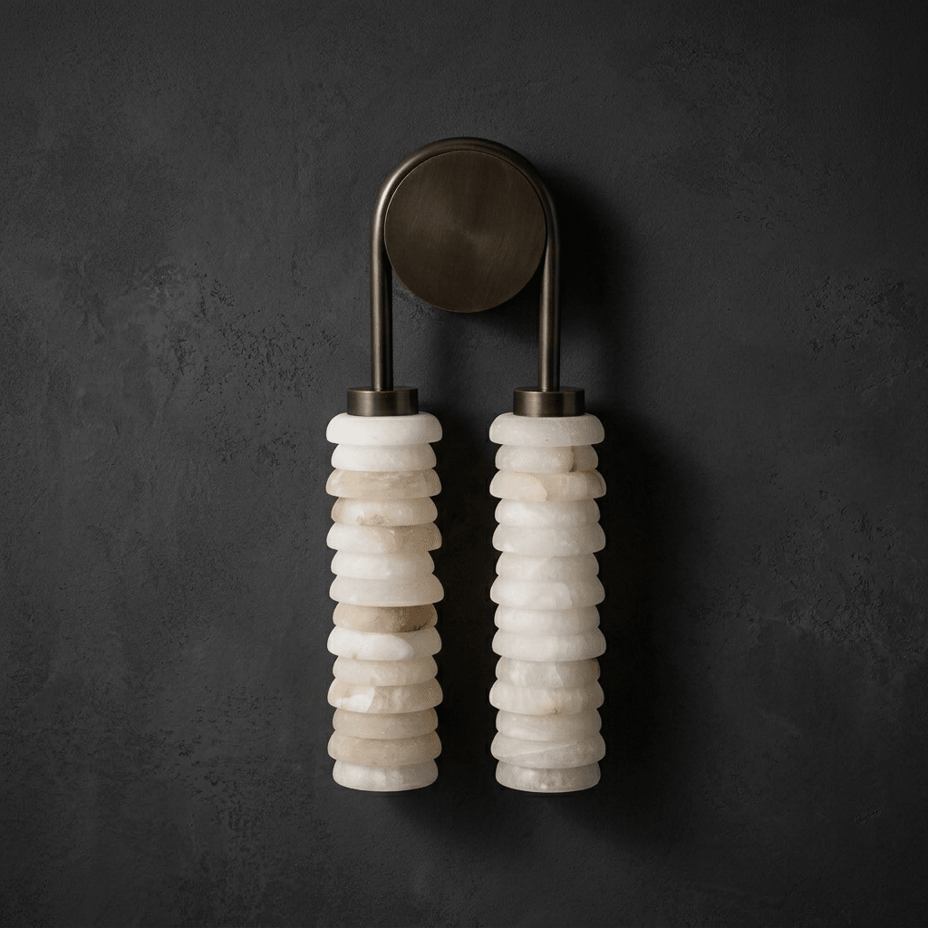 Calla Ribbed Alabaster Sconce