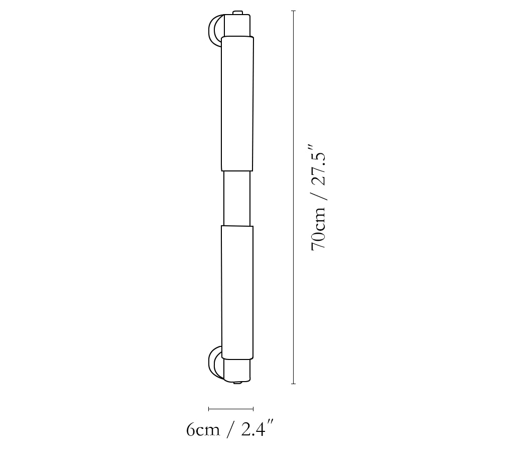 Tube Alabaster Cylinder Wall Lamp
