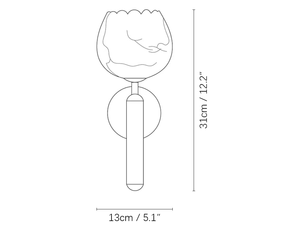 Alabaster Mian Wall Lamp