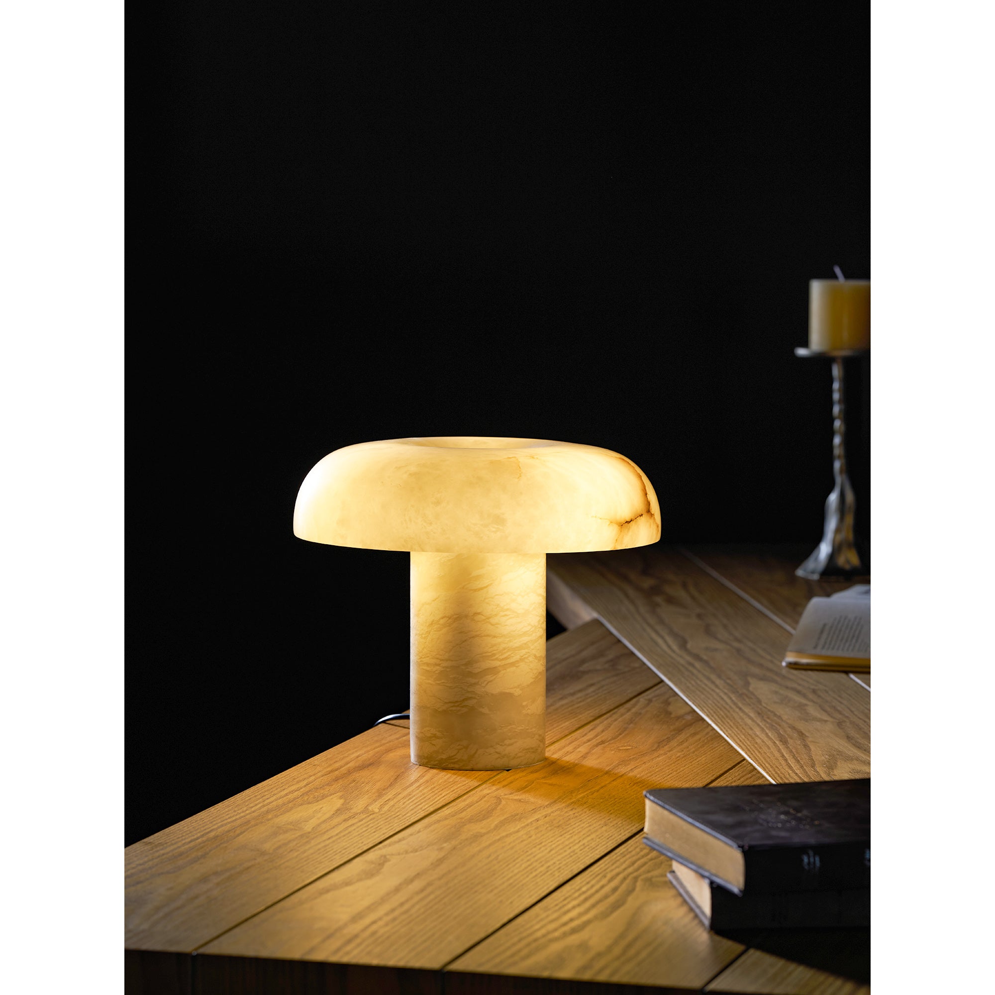 Mushroom Type Alabaster Table Lamp