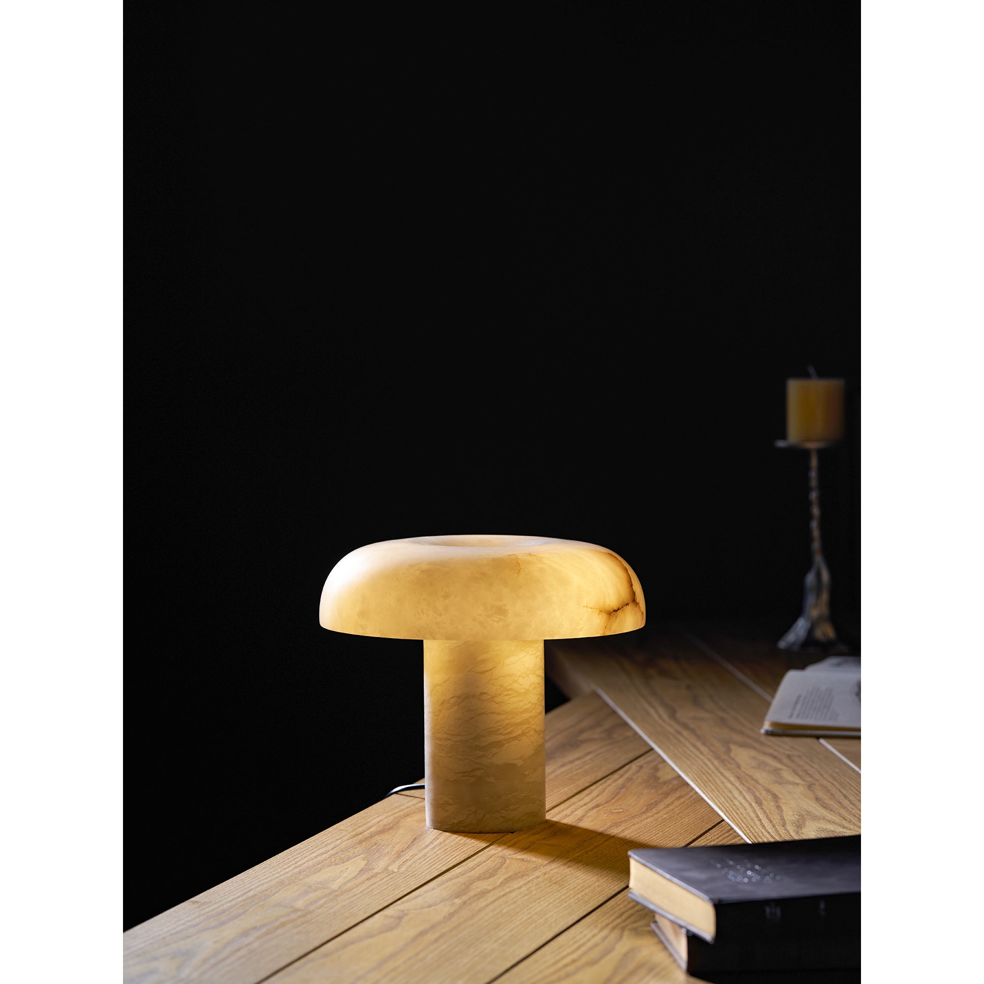 Mushroom Type Alabaster Table Lamp