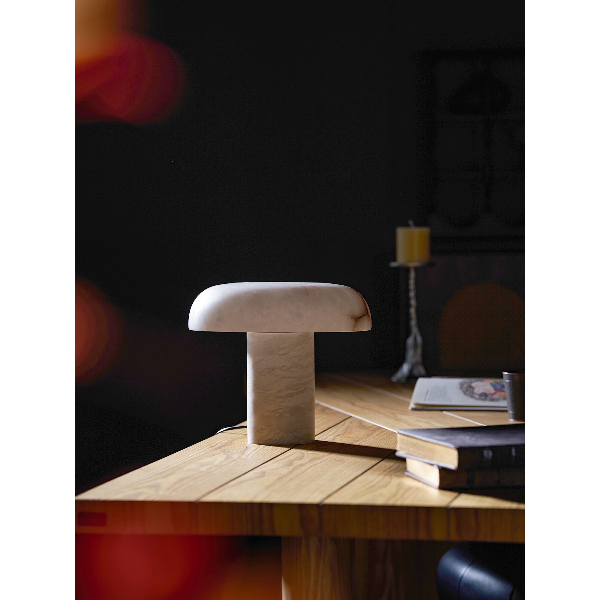 Mushroom Type Alabaster Table Lamp