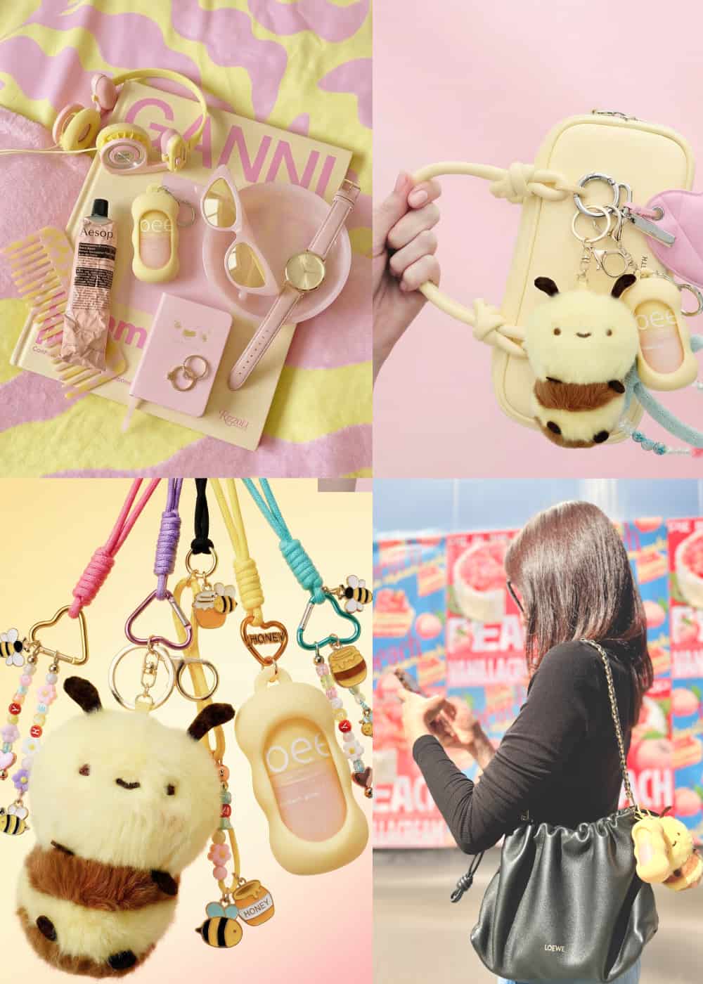 [bee:nuvo] Honey & Collagen Lip Butter Keychain Sett