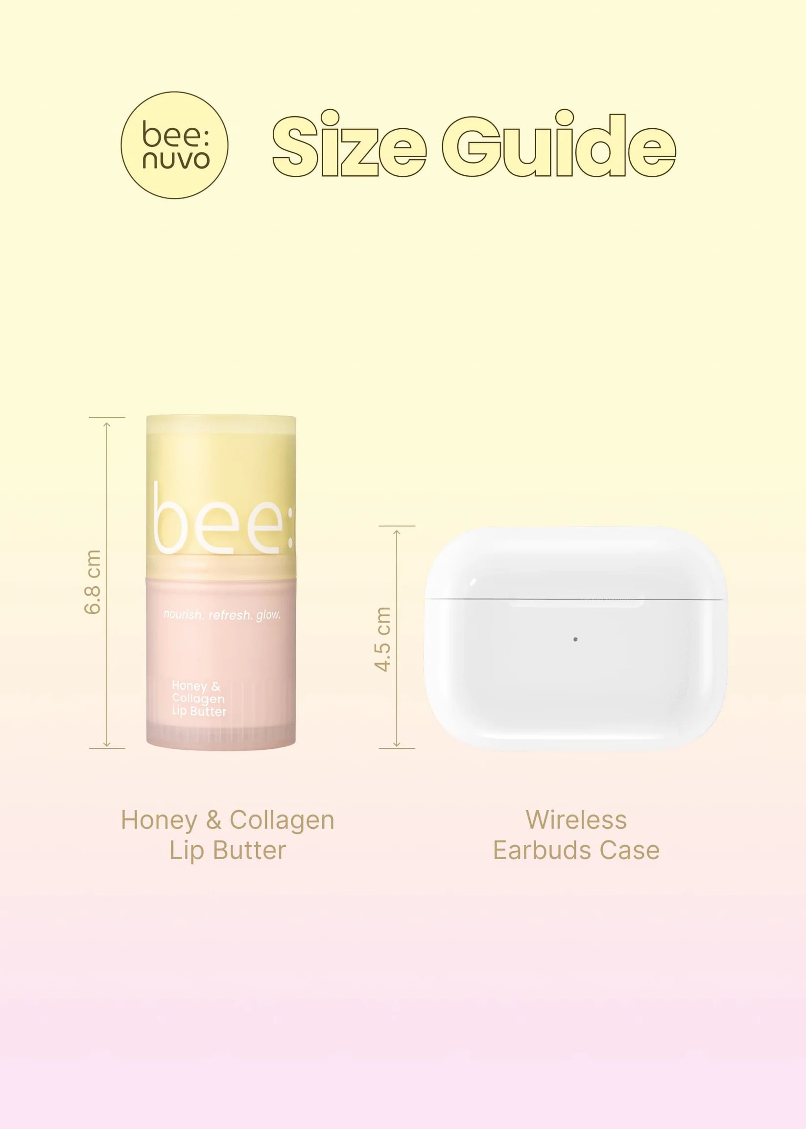 [bee:nuvo] Honey & Collagen Lip Butter Keychain Sett