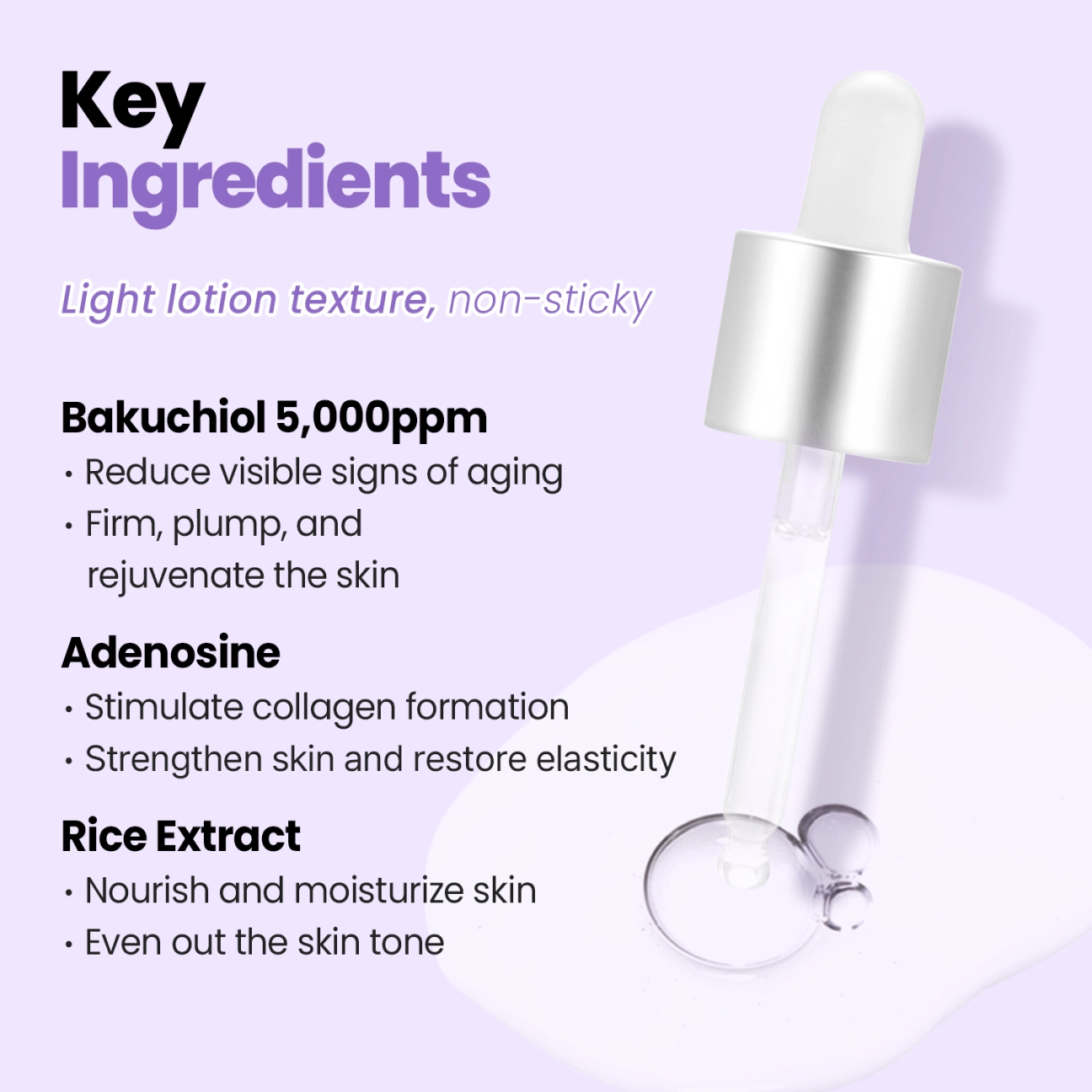 [GLAM UP] Bakuchiol Serum & Hyaluronic Acid (1.01 Fl Oz)