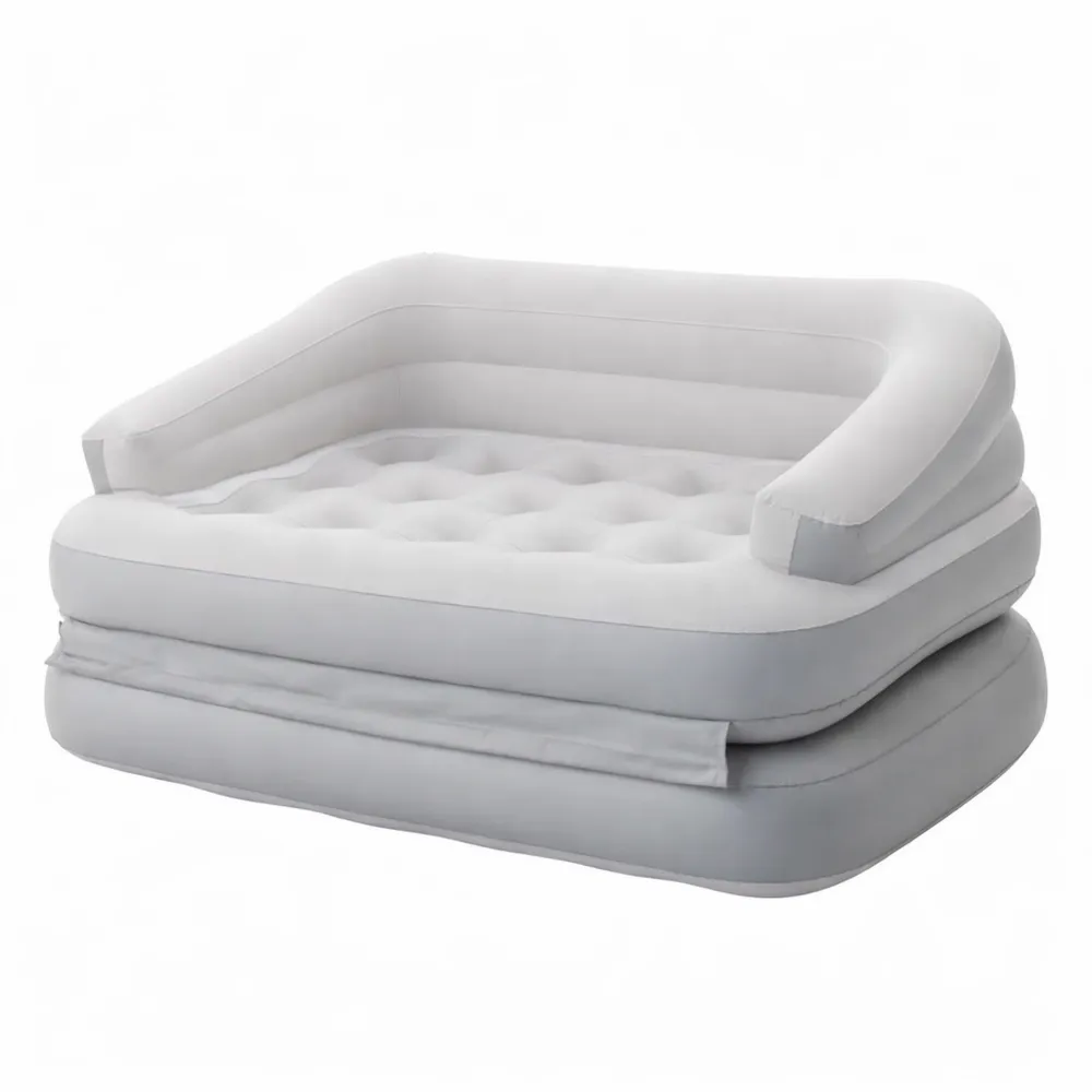 Divano Letto Gonfiabile con Materasso Floccato e Braccioli, Dimensione Doppia