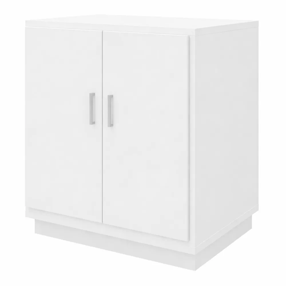 Credenza Moderna Bianca in Legno Compensato 80x40x75 cm