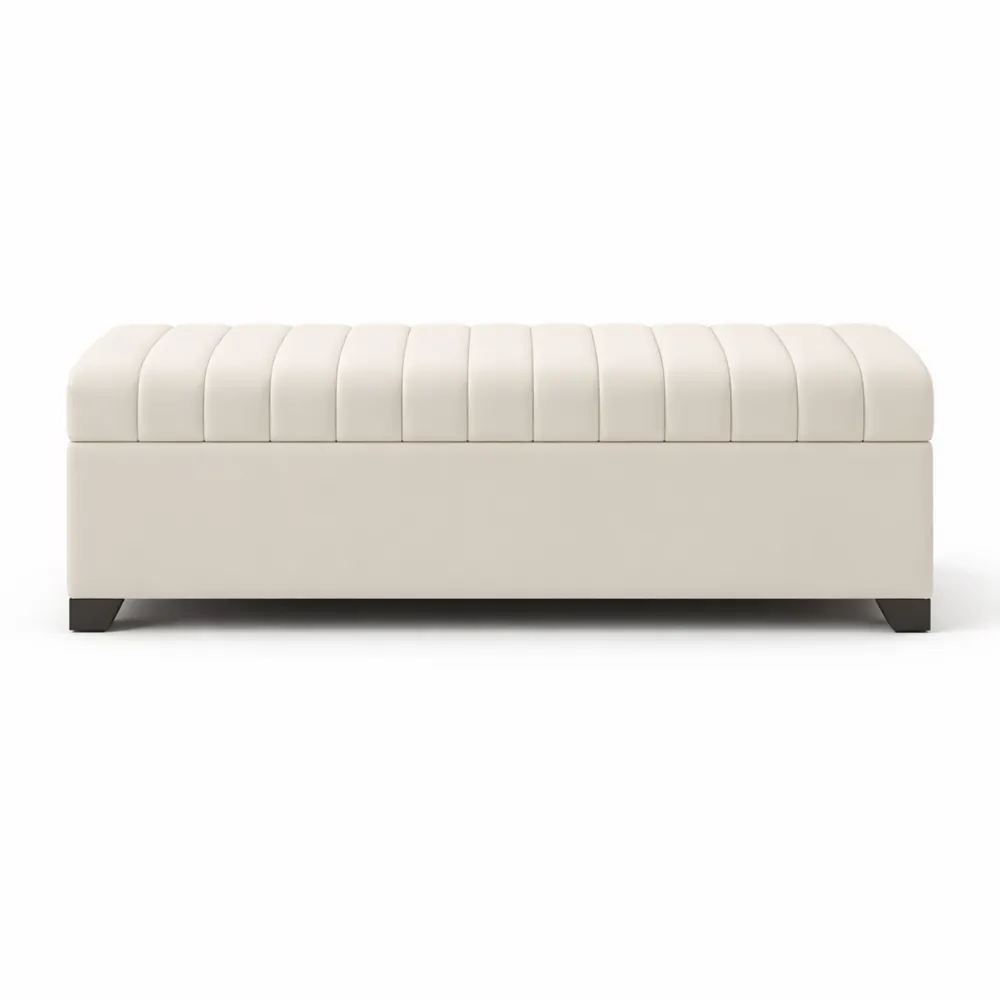 Panca contenitore imbottita multifunzionale per camera da letto e ingresso