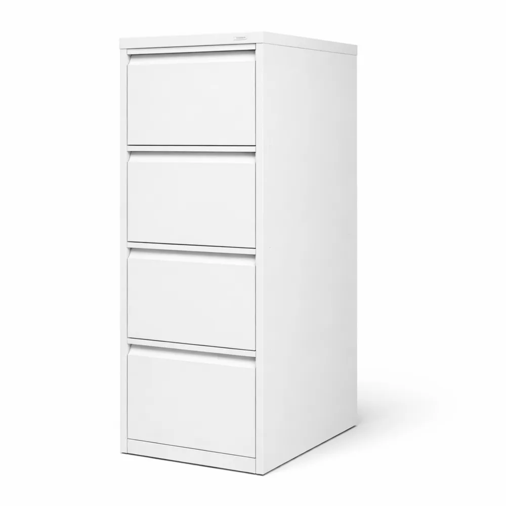 Cassettiera in Metallo a Quattro Cassetti Bianca