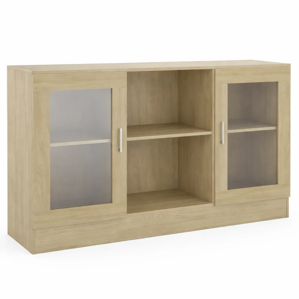 Credenza Vetrina Moderna in Rovere Sonoma