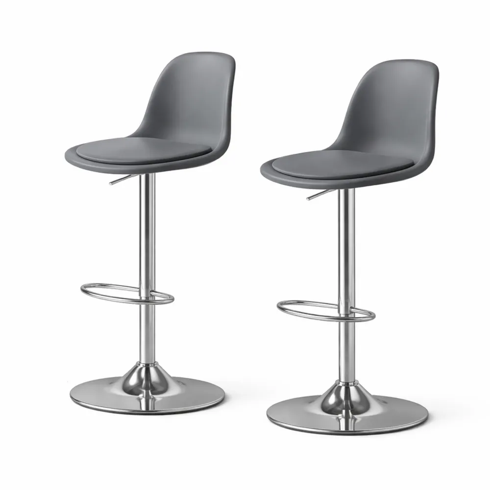 Sgabelli da bar girevoli regolabili con schienale e poggiapiedi