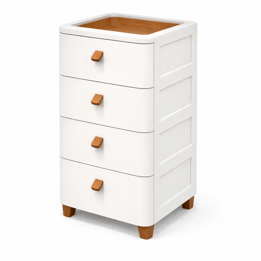 Mobiletto da bagno con cassetti impermeabili e ruote, ideale per casa e ufficio