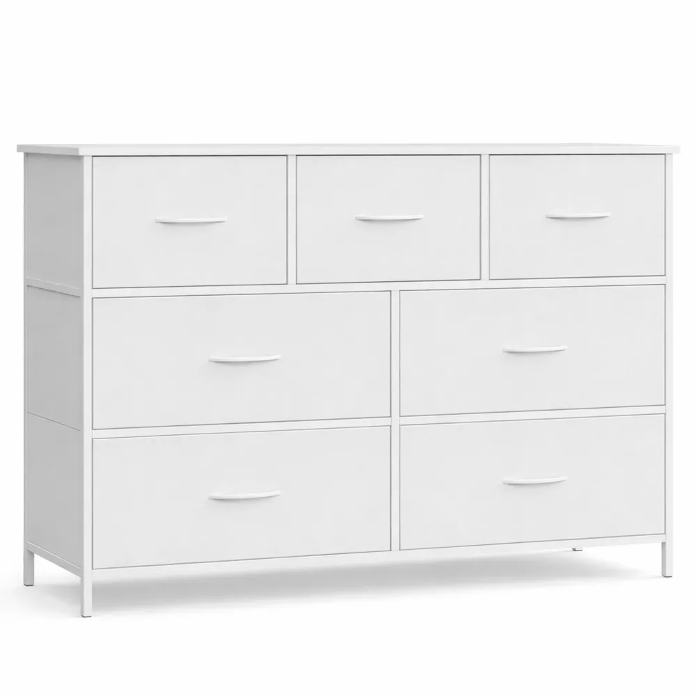 Cassettiera Moderna con 7 Cassetti per Camera da Letto