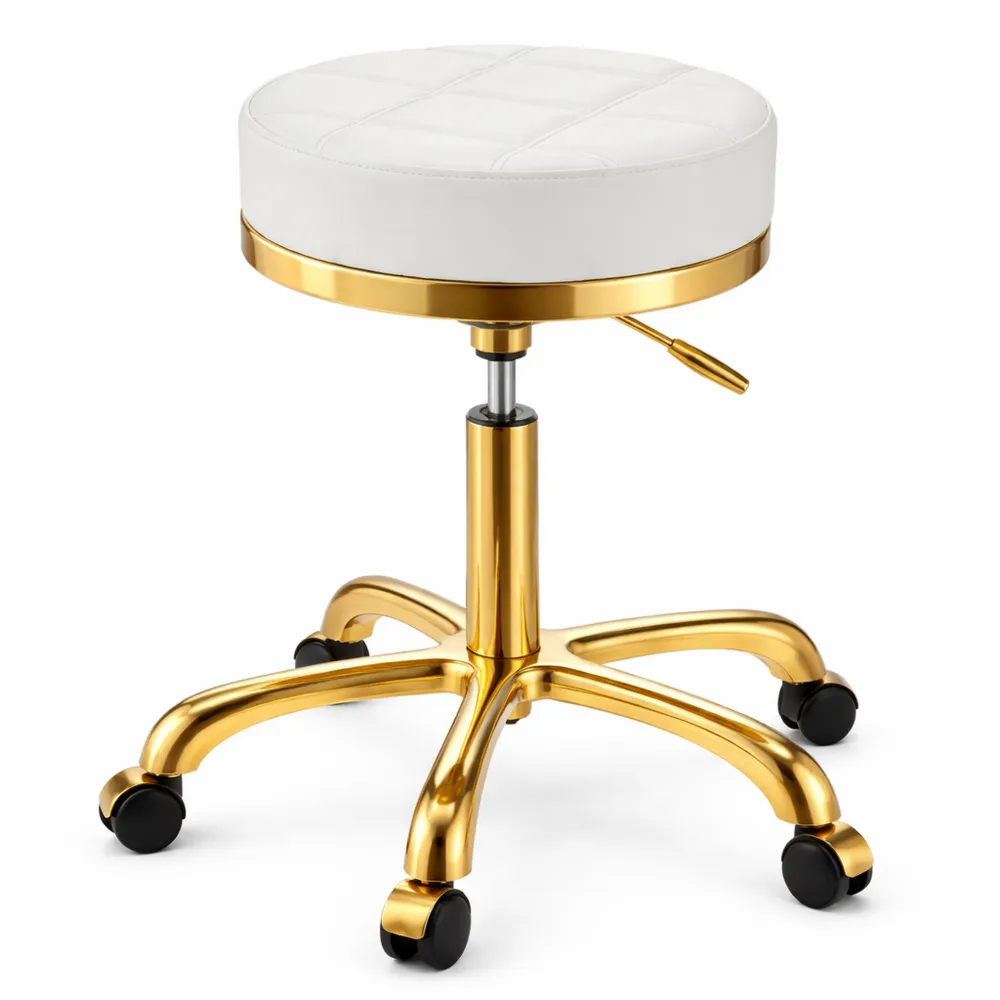 Sgabello Girevole Regolabile in Pelle PU per Ufficio ed Estetica